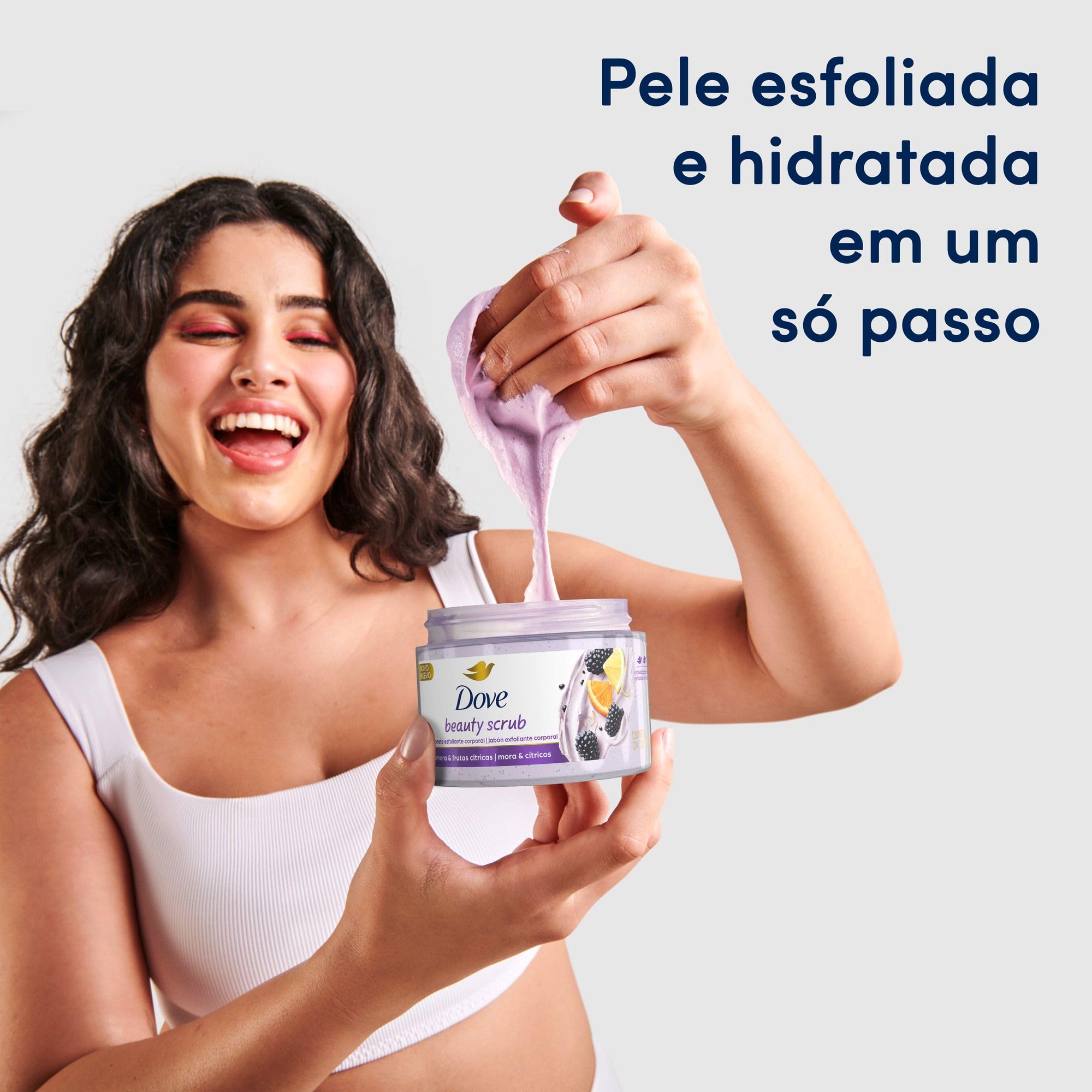 Dove Beauty Scrub Esfoliante Corporal de Amora e Frutas Cítricas 280g Imagem 6