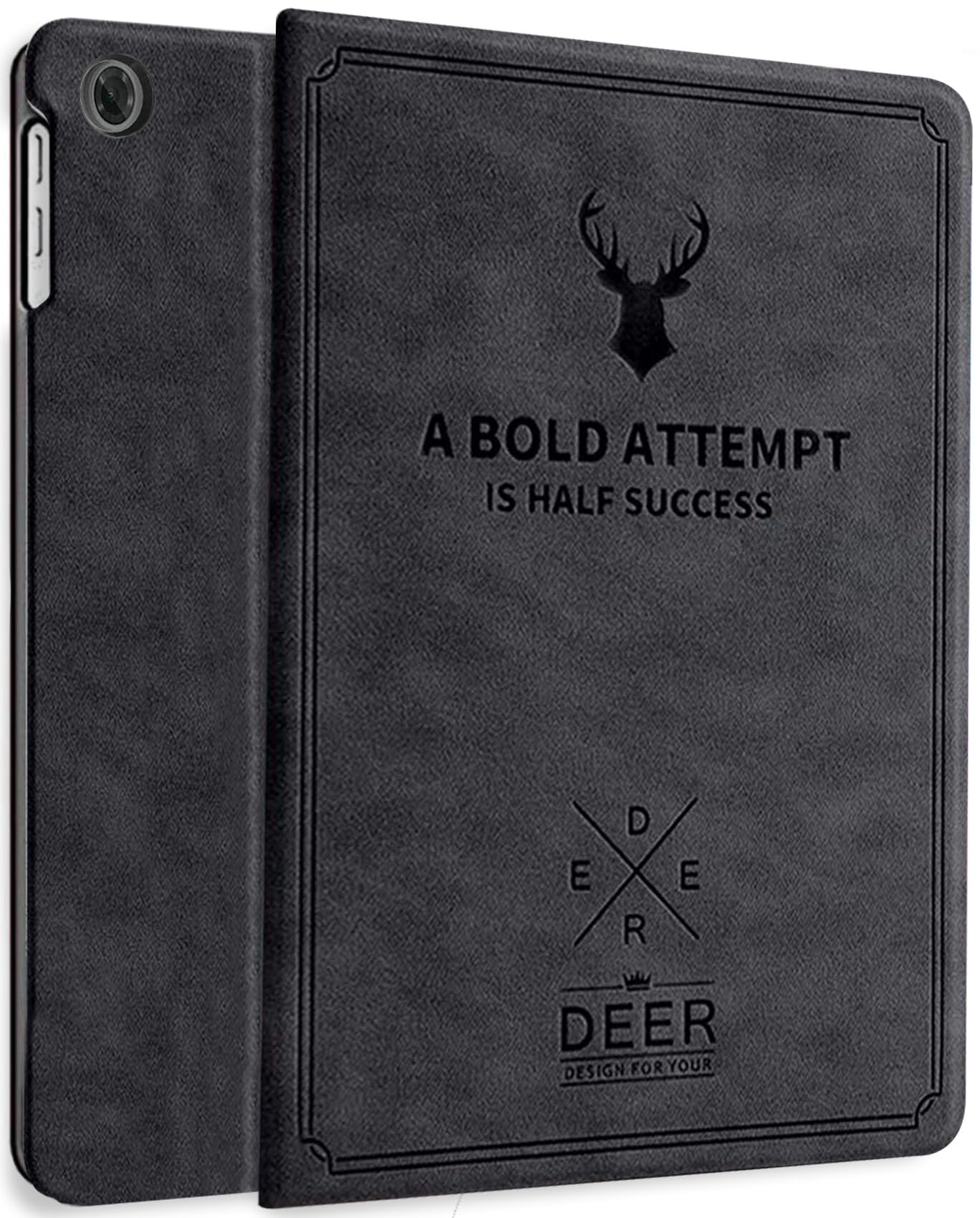 Robustrion Cover for Lenovo Tab 10.1 inch 2025 Cover Case, Deer Flip Cover Case for Lenovo Tab 10.1" Tablet Cover TB-311FU/311XU - Black-picture-24