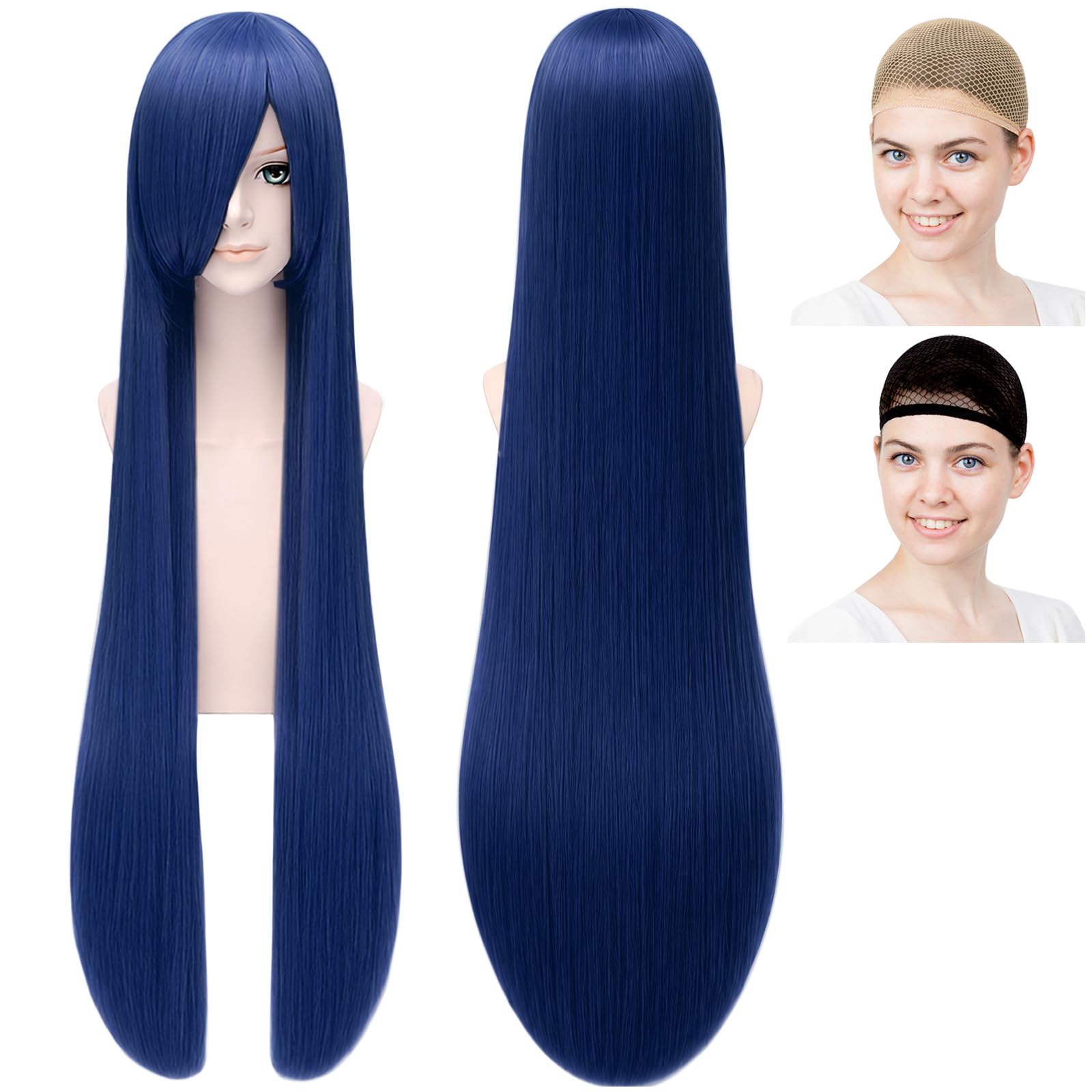 あお　ウィッグ Amazon.co.jp: CaseEden コスプレ ウィッグ フルウィッグ 耐熱