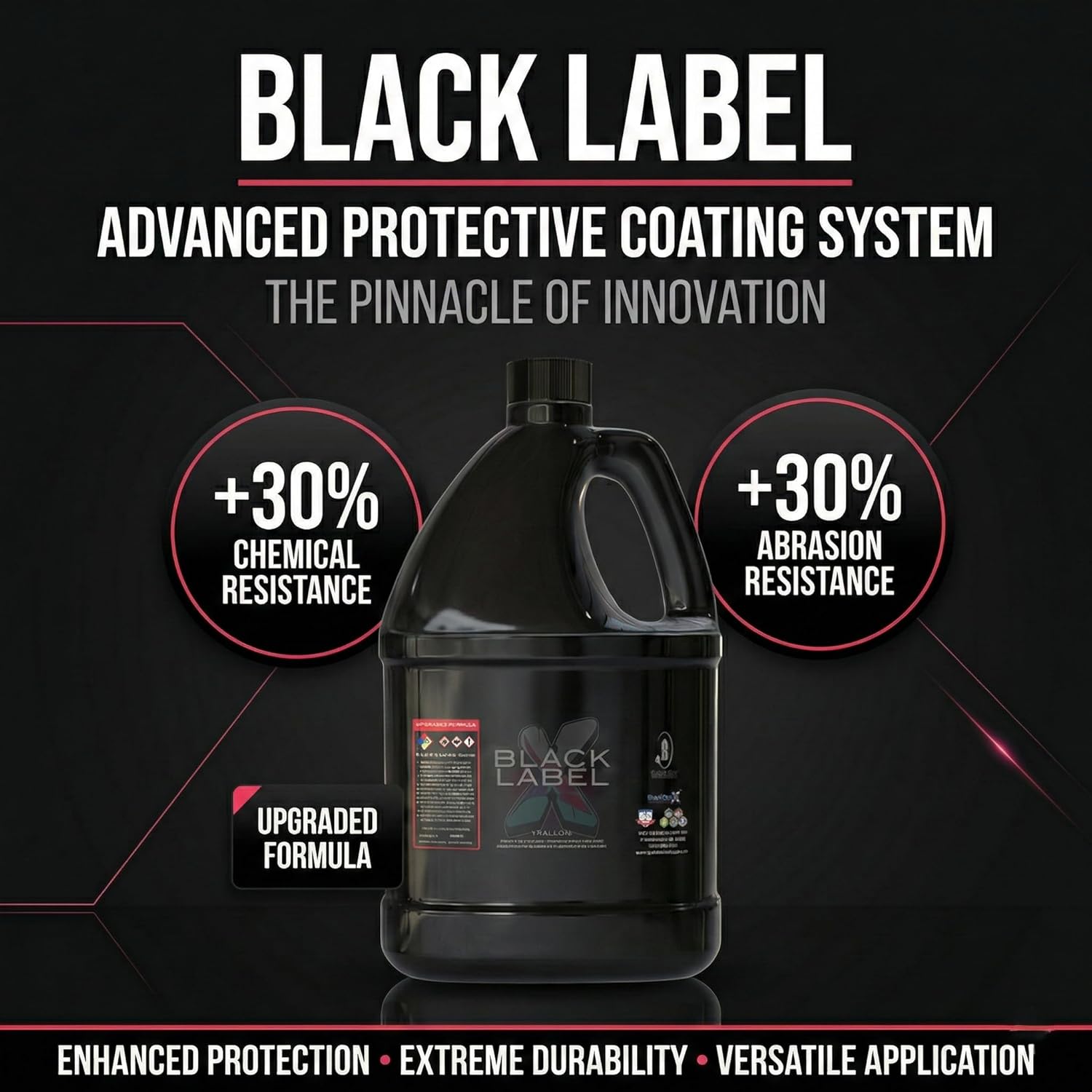 BallistiX: Black Label - The Ultimate Protective Topcoat - Impurties & Abrasion Resistant - Perfect for Coatings, Marine, Solar Panels and much more! (1 Pint)