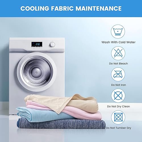 Miniatura 6 de Manta refrescante para durmientes acalorados, manta de verano tamaño individual con Q-Max japonés  0.5 Arc-Chill fibra de enfriamiento, manta ligera