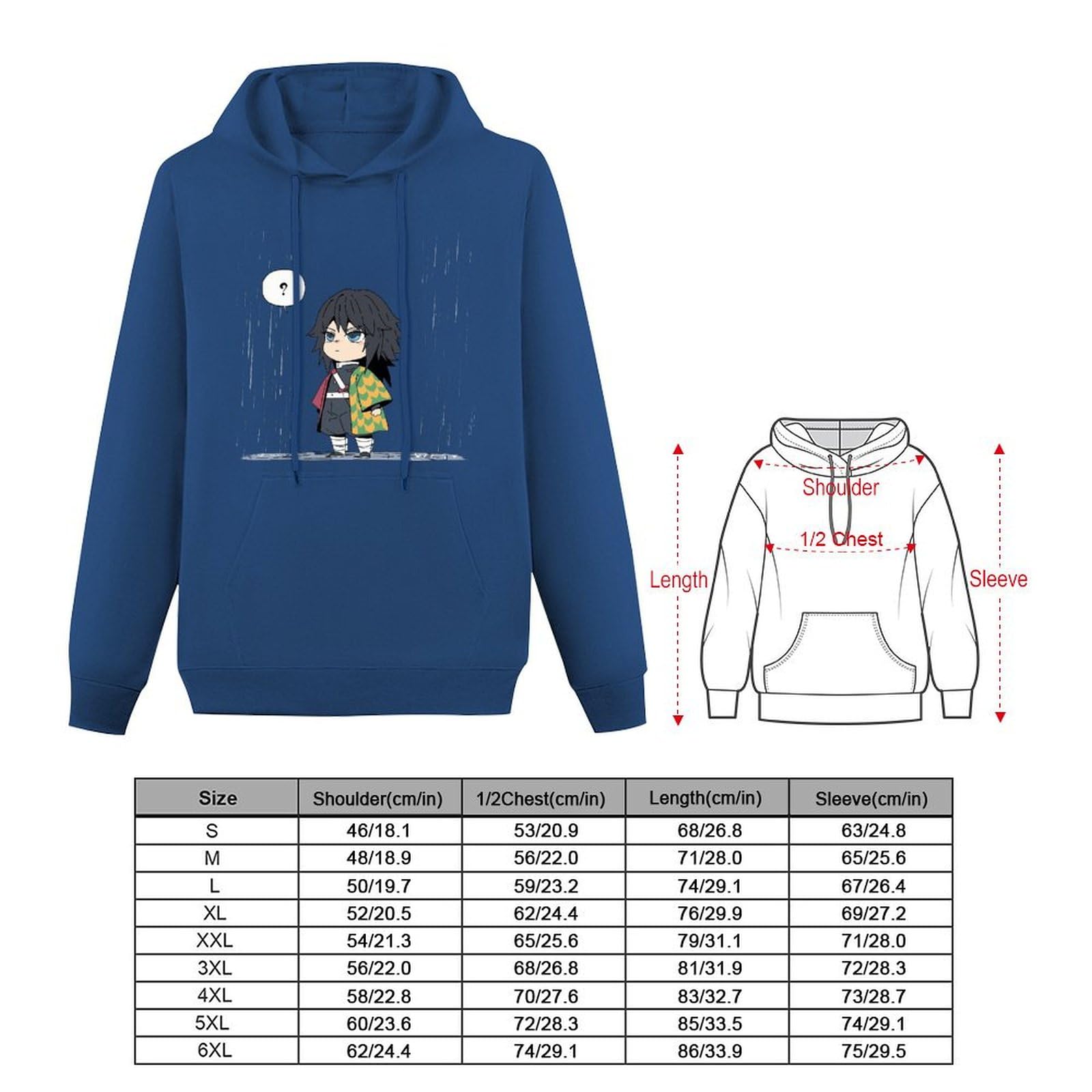 Amazon.co.jp: パーカー メンズ 鬼滅の刃 水柱 冨岡 義勇 プル