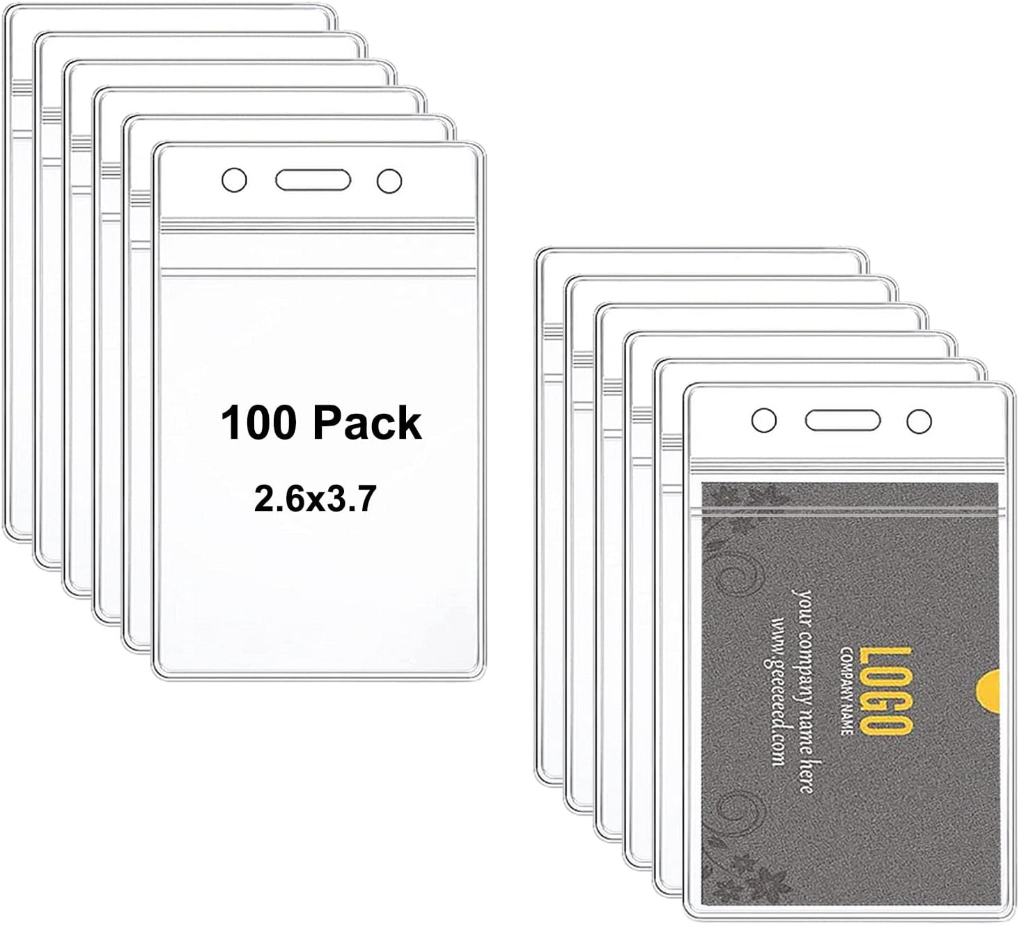 HOSL Clear Plastic Vertical ID Badge Holders Egypt Ubuy