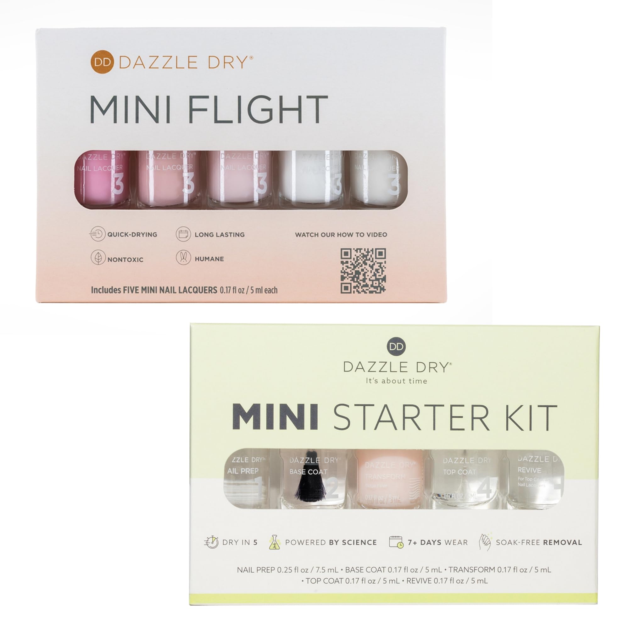 Dazzle Dry Starter Mini Kit + French Manicure Mini Flight