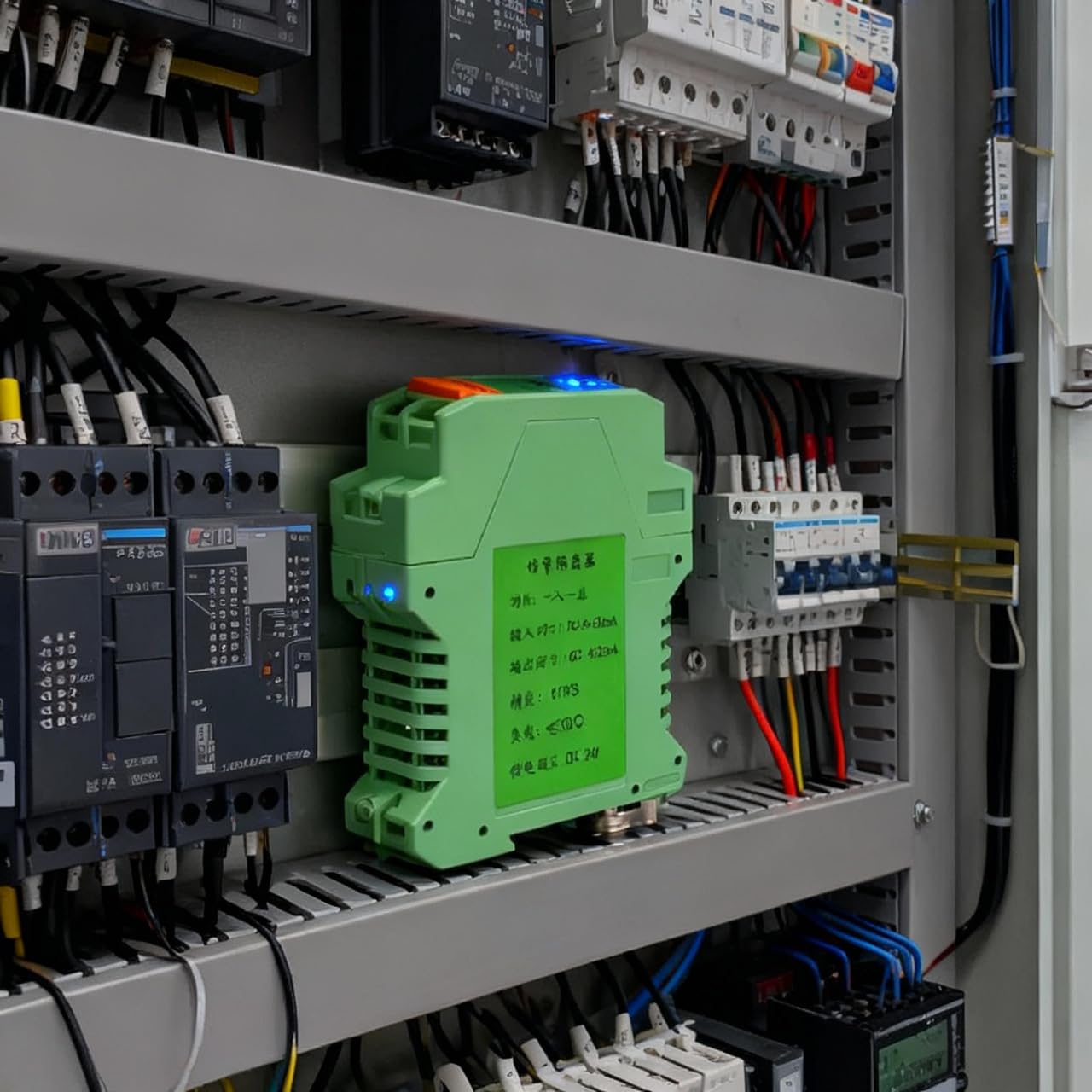 Alide Aislador de señal de 24 V CC, 1 entrada, 1 salida, 4-20 mA a 4-20 mA, acondicionador de señal de detección PLC, transmisor aislador de corriente