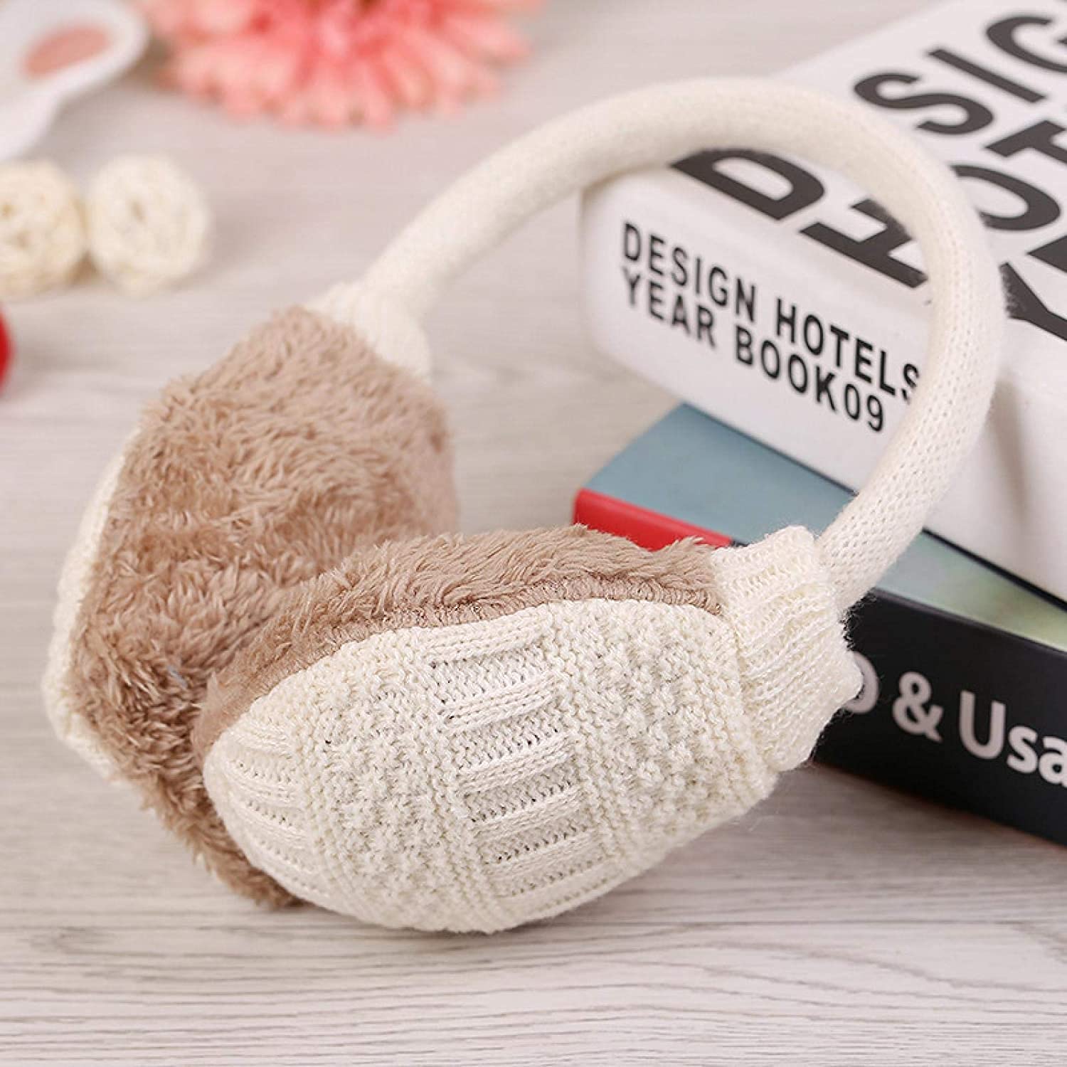 Ear Covers Wrap Earmuffs Plush Winter Earmuffs Warm Earmuffs Winter Faux Fur Ear Warmers Earmuffs Ear Wrap Headwear (Color : Coffee, Size : One Size)