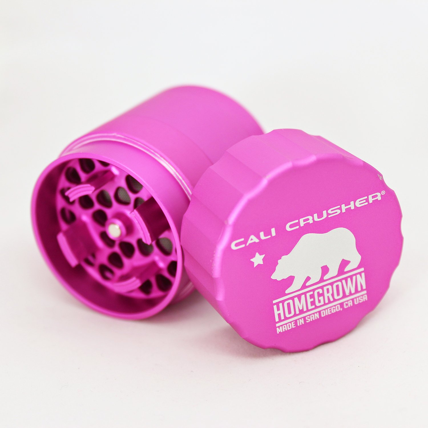Cali Crusher Homegrown 4 Piece Pocket Grinder Pink