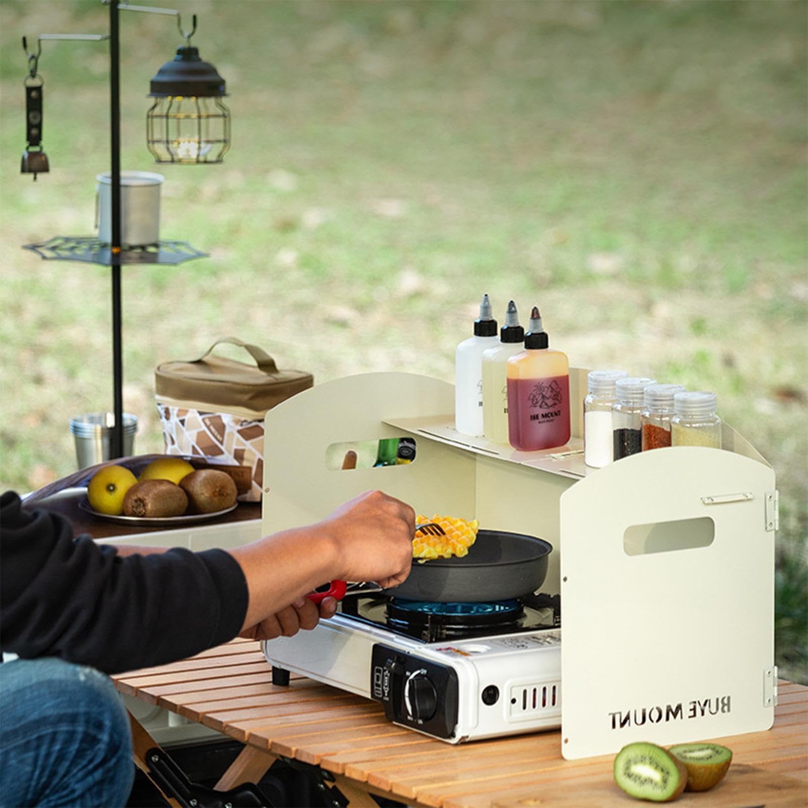 Osłona Przeciwwiatrowa Dla Kuchenki Turystycznej I Campingowej Składane I | Wiatrochron Do Piecyka Turystycznego Do Ogniska Grill Piknik Gotowanie BBQ Wędkarstwo