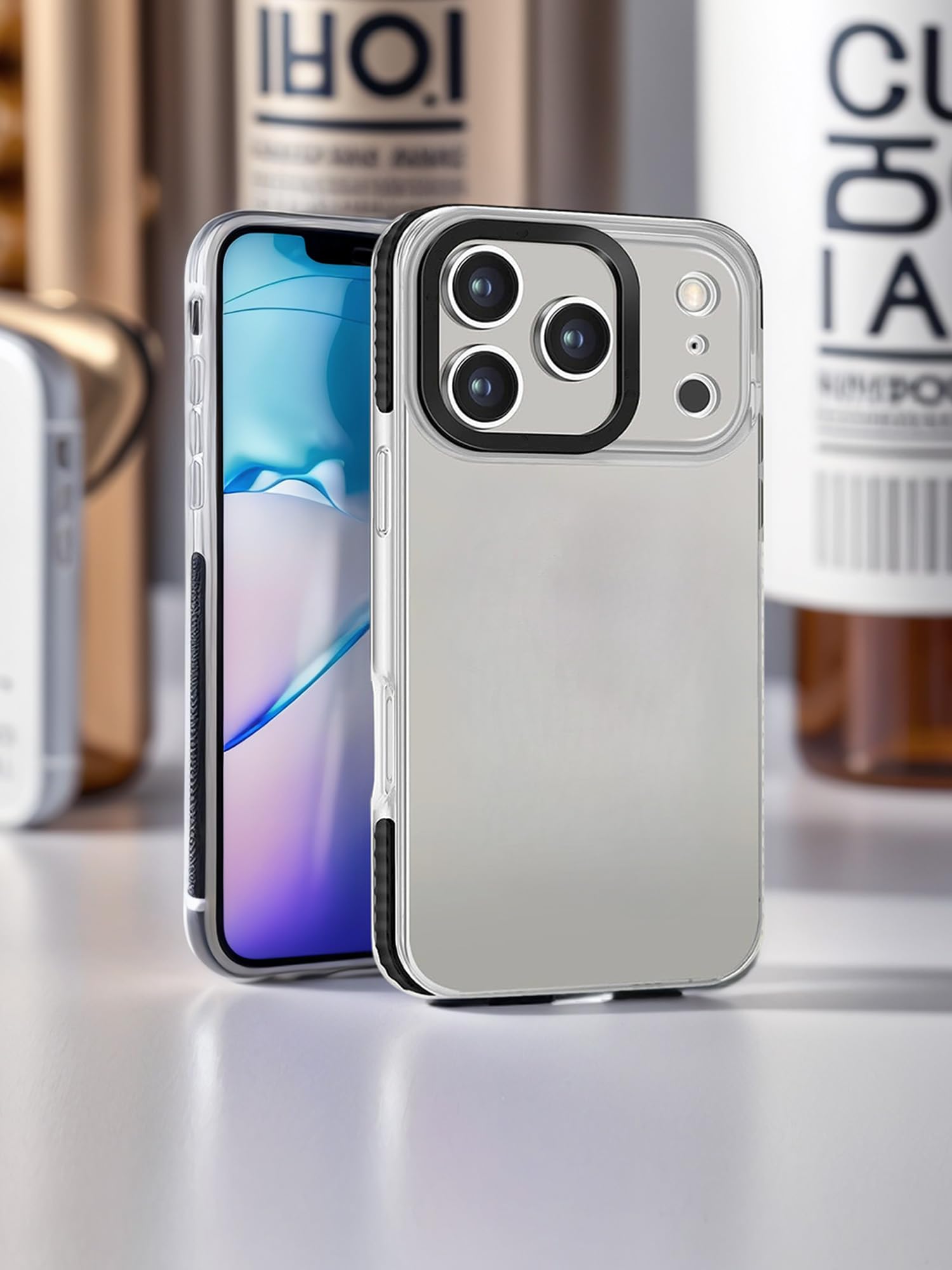 Phone Case Compatible with iPhone 17 Pro Clear Case Shockproof Protective Bumper Slim Cover