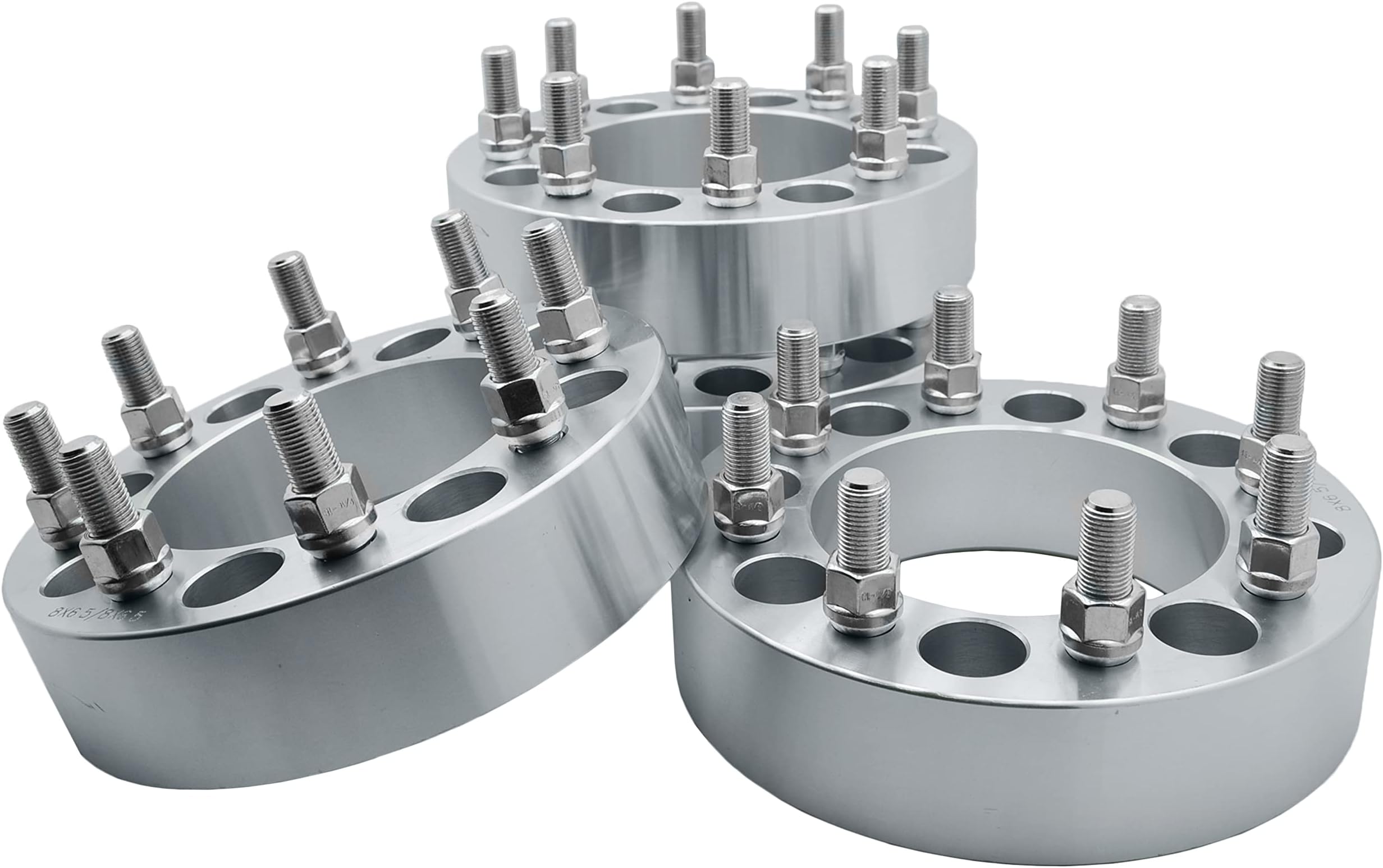 COMPLETE SET OF 8x6.5" (2" THICK) 14x1.5 WHEEL SPACERS ADAPTERS FITS CHEVY GMC 2500 3500 HEAVY DUTY TRUCKS 99-2010