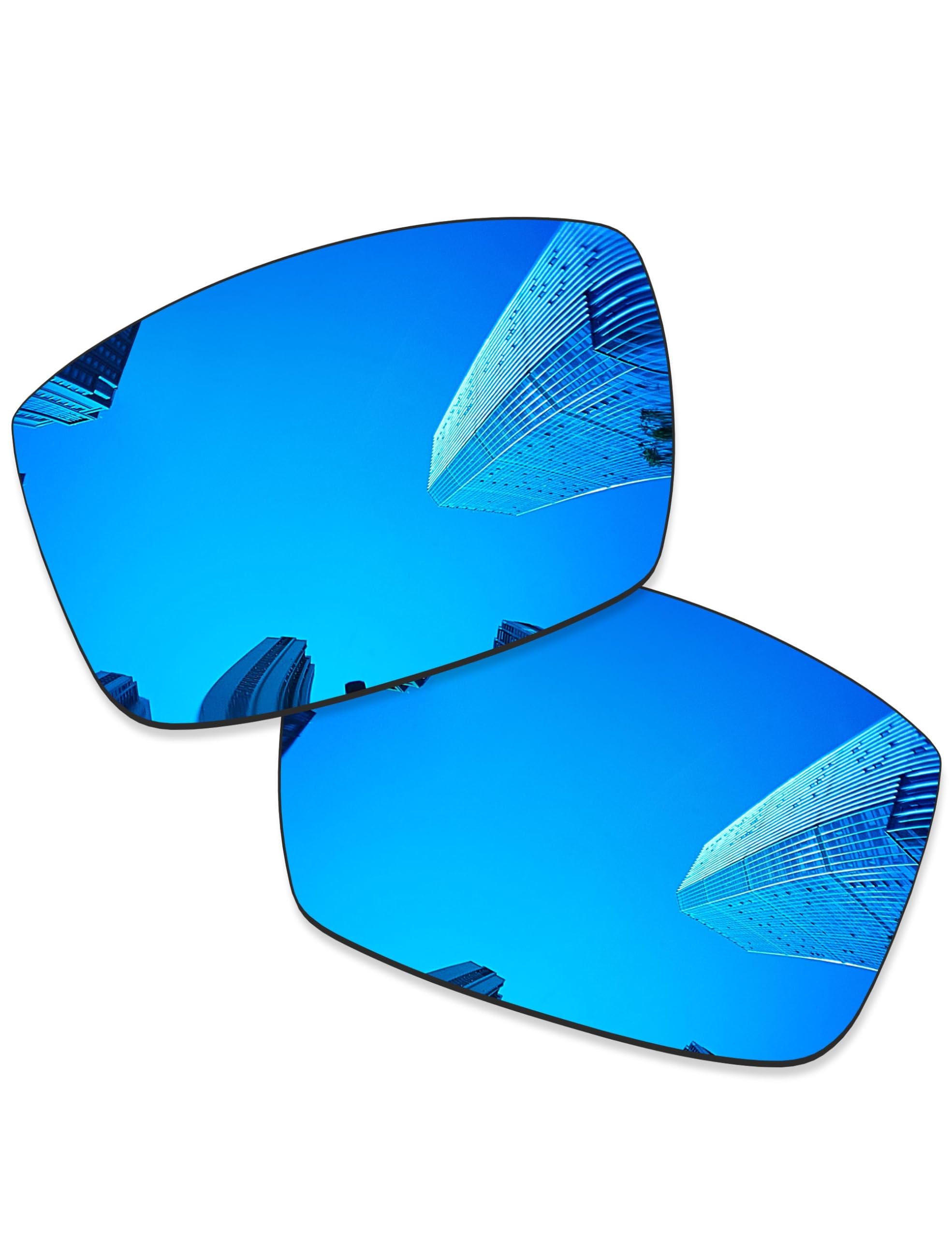 4 pares de lentes de repuesto para gafas de sol Oakley Gibston OO9449, color negro + titanio plateado + azul hielo + rojo fuego