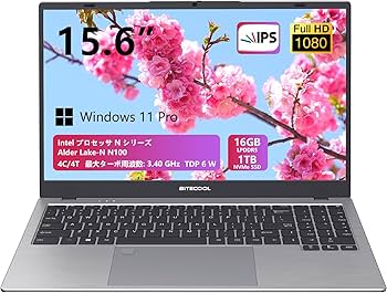 Amazon | ノートパソコン 15.6インチノート 12世代N100ノートPC 軽量