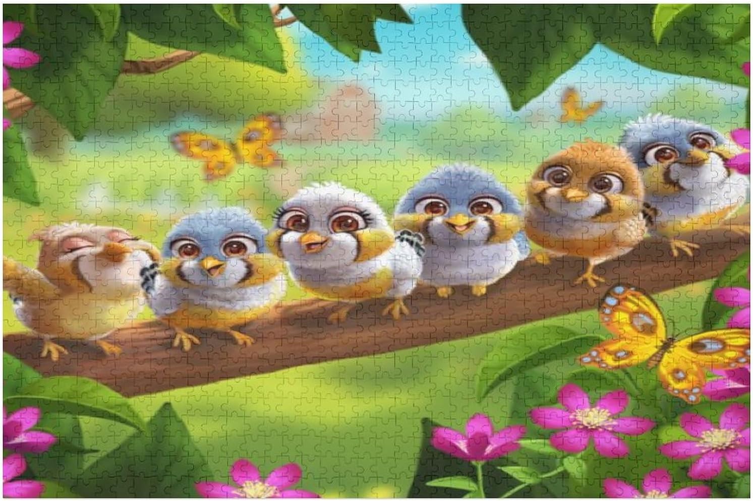 Birdie Jigsaw Puzzles for Adults 1000 Pieces - Kids Wooden Puzzle - Recycled Board Picture （75×50cm）