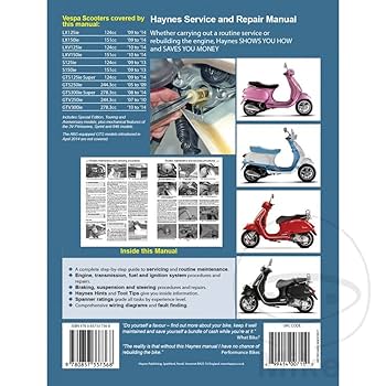 Vespa: GTS125, 250 & 300ie, GTV250 & 300ie, LX/LXV125