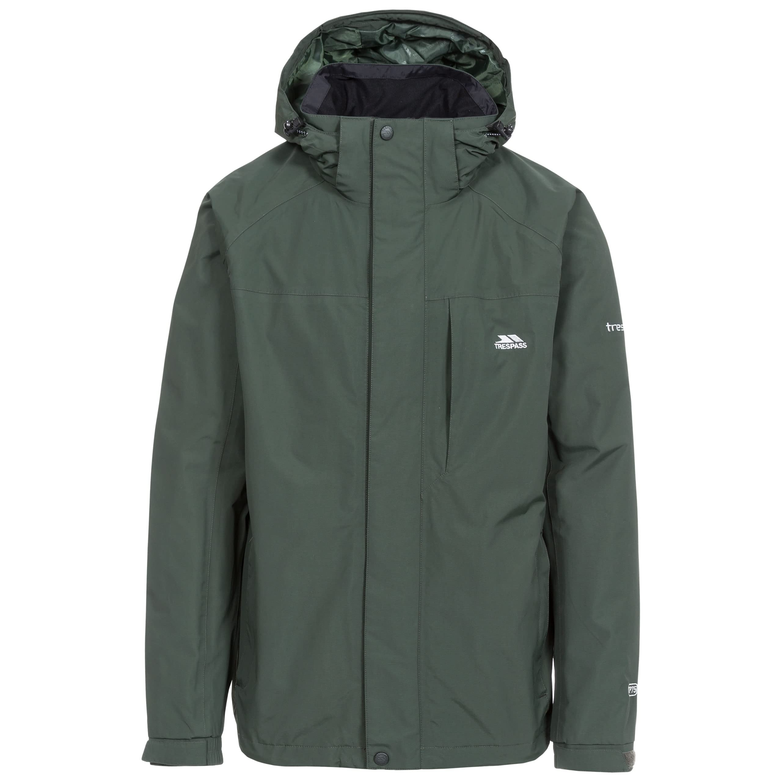 Trespass Edwards Ii Chaqueta impermeable para lluvia/exteriores con capucha oculta Hombre