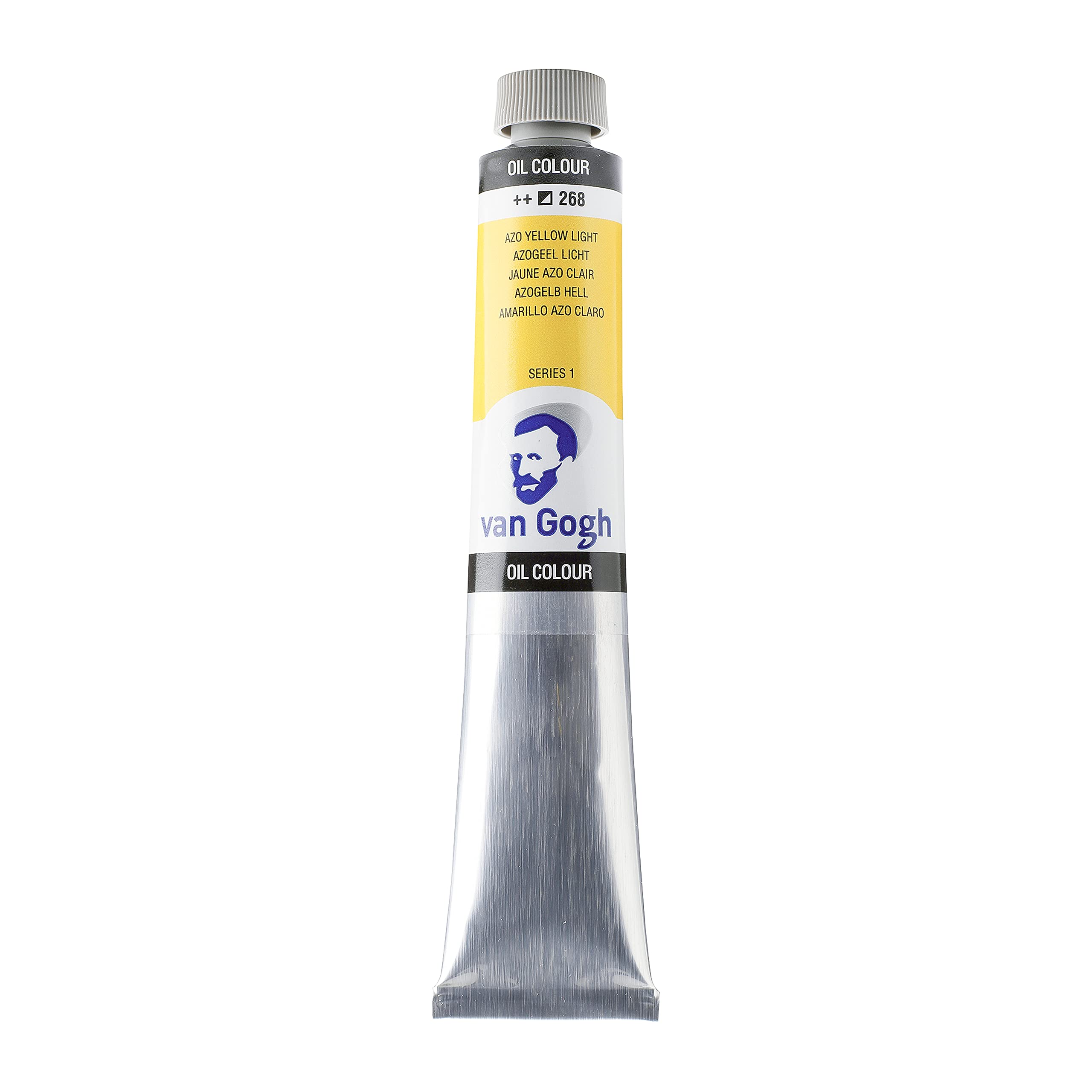 Van Gogh Azo Yellow Light Oil Colour - 60 Ml Tube - 268 - High Pigmentation - Buttery Texture - Lightfast ++ - Series 1