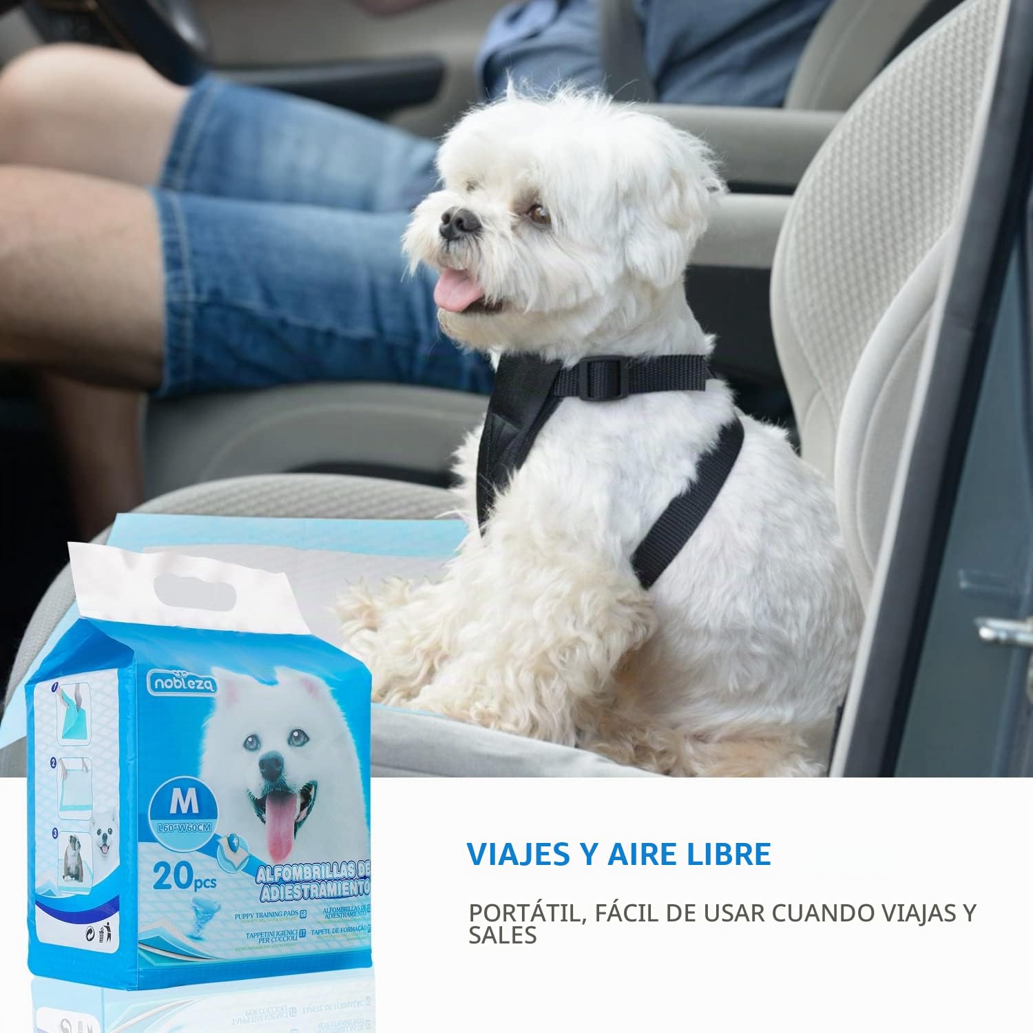 Nobleza - 120 x Empapadores Perros Alfombrilla higiénica de Entrenamiento para Perros. Ultraabsorbente 60cm*60cm