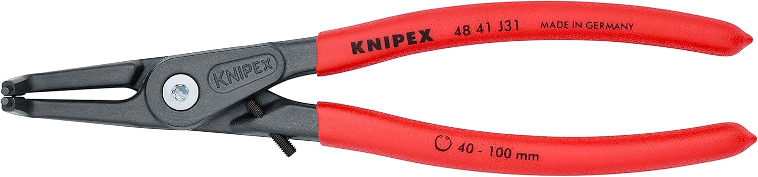 48 41 J31 Precision Circlip Pliers 40-100mm 90° Angled with Overexpansion Guard