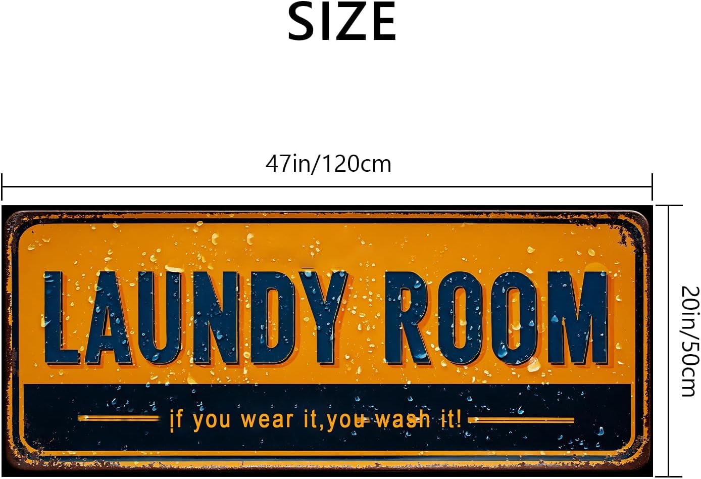 laundry room rug non-slip waterproof washable kitchen mat, farmhouse laundry room decor rug with funny quote “laundry roo m if you wear it you wash it”, floor mat for laundry, kitchen, entryway