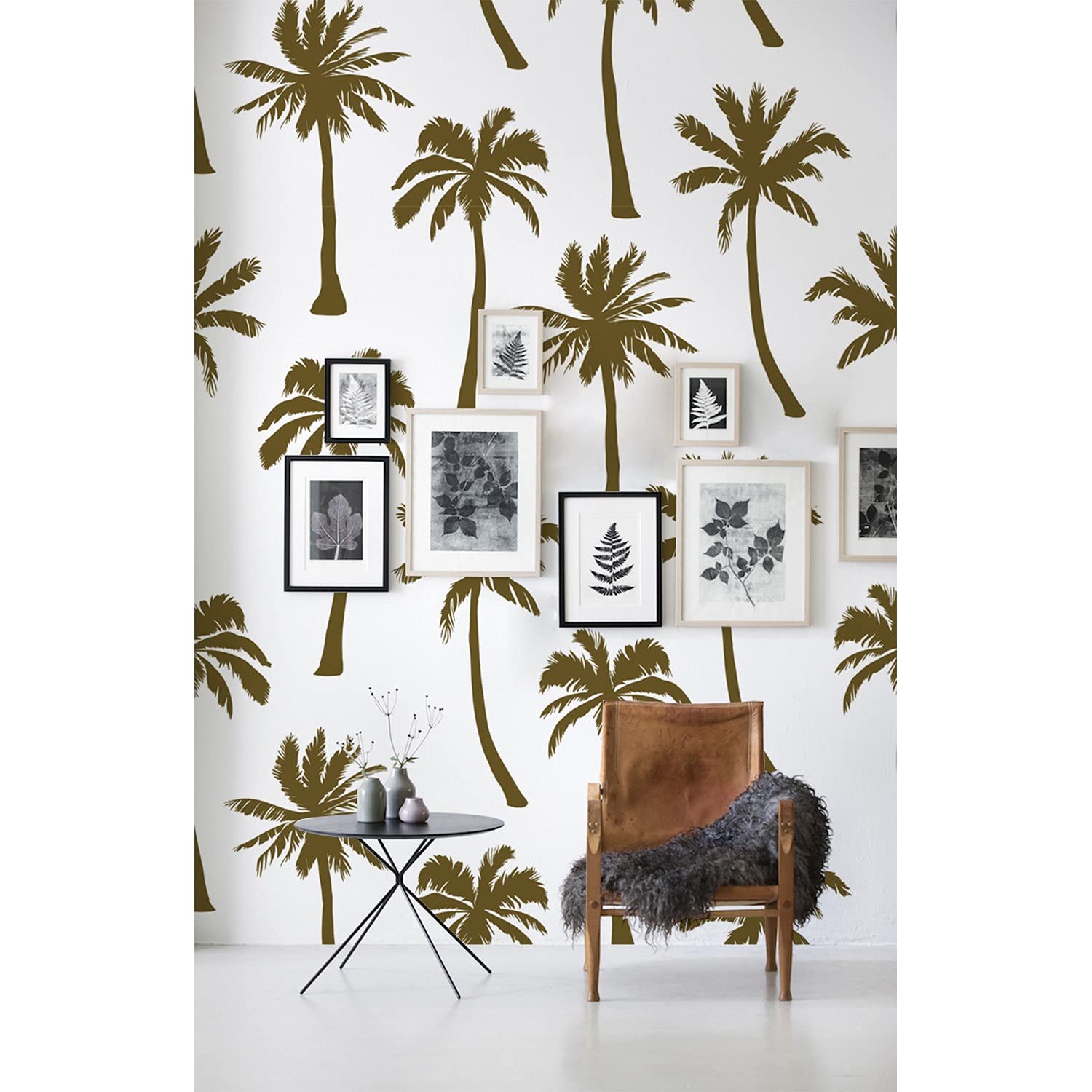 Papier peint tropical minimal Coloray 312x219cm décor mural latex salon