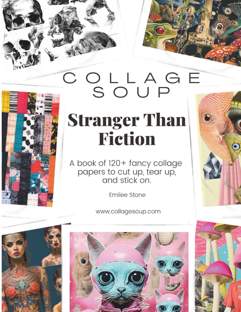 Papier collage Stranger Than Fiction livre de 120 pages créatives pour scrapbooking