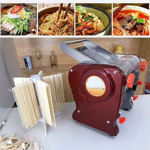 Miniatura 7 de Máquina para hacer pasta, fabricante eléctrico de fideos y albóndigas para uso doméstico/comercial, cuchillo doble de acero inoxidable completo sin