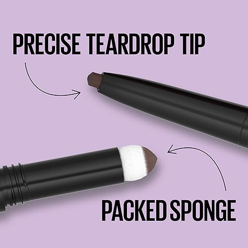 Miniatura 5 de Maybelline New York Express lápiz y polvo 2 en 1, maquillaje de cejas, 262 negro marrón, 0.02 onzas líquidas.