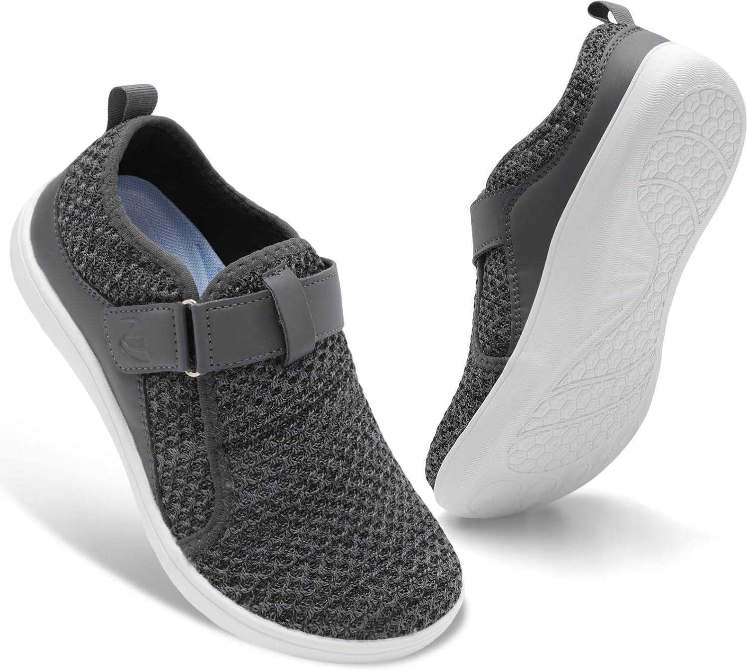 Spesoul Wide Womens Walking Shoes Adjustable Diabetic Shoes Breathable Zero Drop Barefoot Shoe Neuropathy Edema Nursing Shoe Wide Width Sneakers