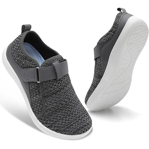 Spesoul Wide Womens Walking Shoes Adjustable Diabetic Shoes Breathable Zero Drop Barefoot Shoe Neuropathy Edema Nursing Shoe Wide Width Sneakers