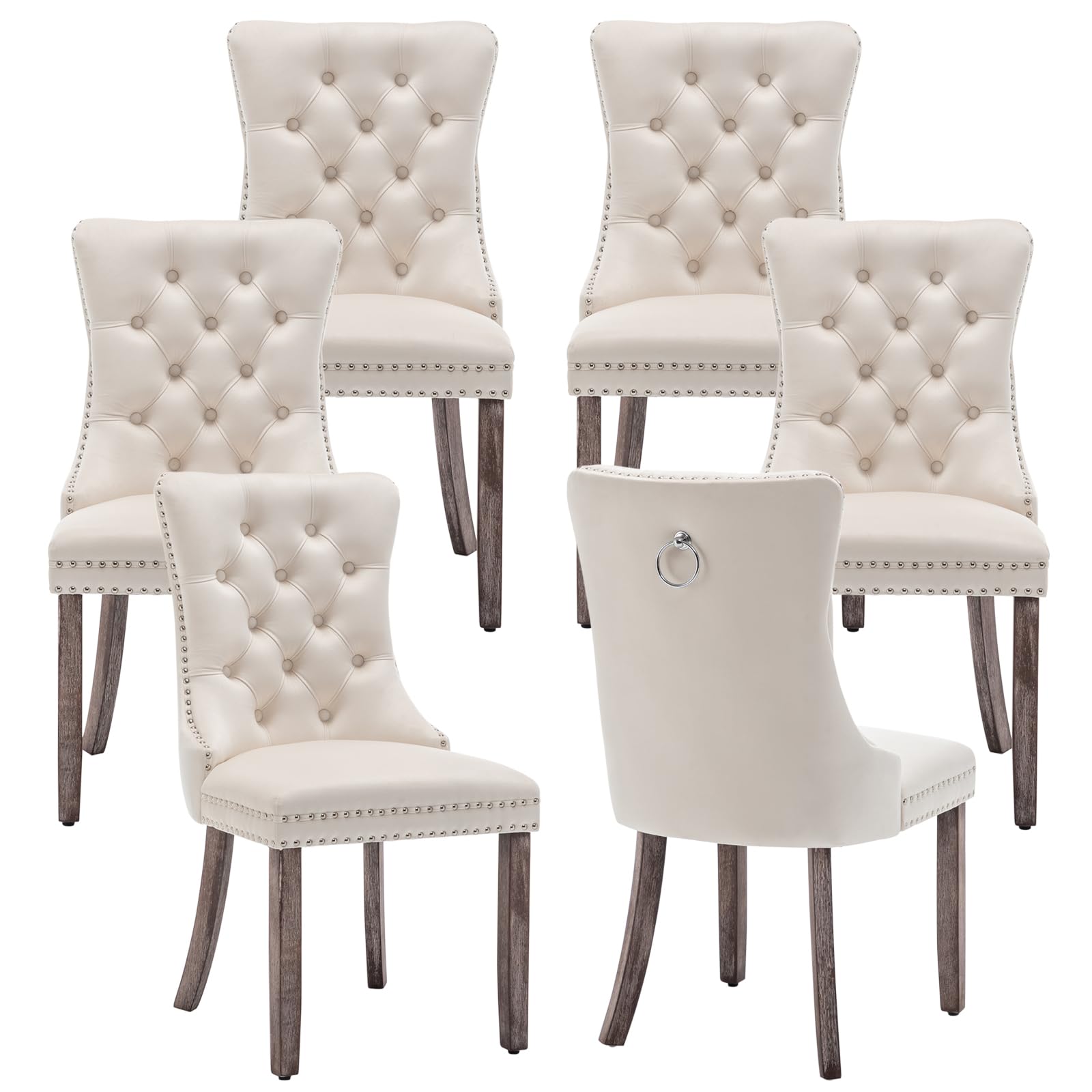 Eifizek Velvet Dining Chairs Set of 6