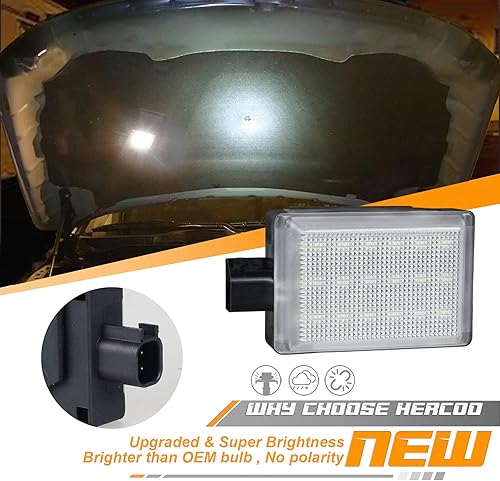 Miniatura 3 de HERCOO Kit de lámpara de montaje de luces para debajo del capó compatible con Dodge Ram 1500 2500 3500 Dakota Charger, Wrangler Grand Cherokee