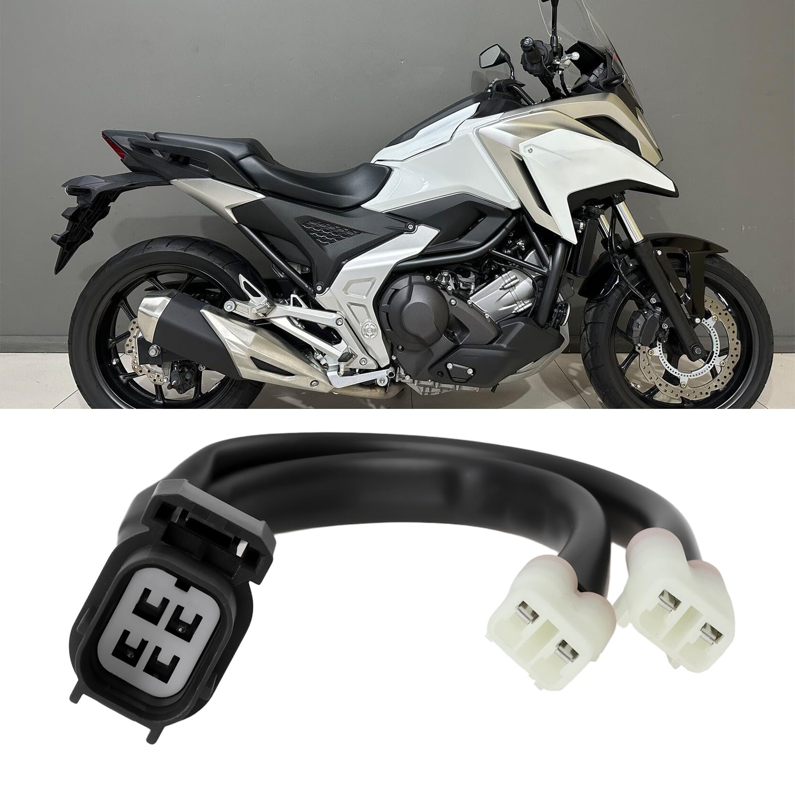 ECSiNG Y-Splitter 12V Presa di Alimentazione Ausiliaria Cavo di Collegamento Plug-and-Play Adattatore per USB, Navigazione e Accessori Compatibile con Honda NC750X