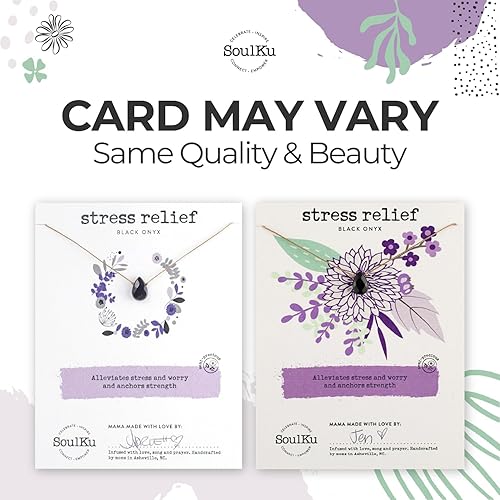 Miniatura 7 de SoulKu Handcrafted Necklace, Empowerment Jewelry With Healing Crystal, Inspirational Jewelry For Women, Mom & Sister Gifts, 2" Extender With Lobster