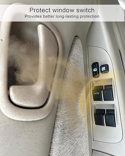 Miniatura 4 de HUQUZN Cubierta de bisel para interruptor de ventana de puerta lateral izquierda delantera para Toyota Corolla CE LE S 1998-2002, placa de ajuste de