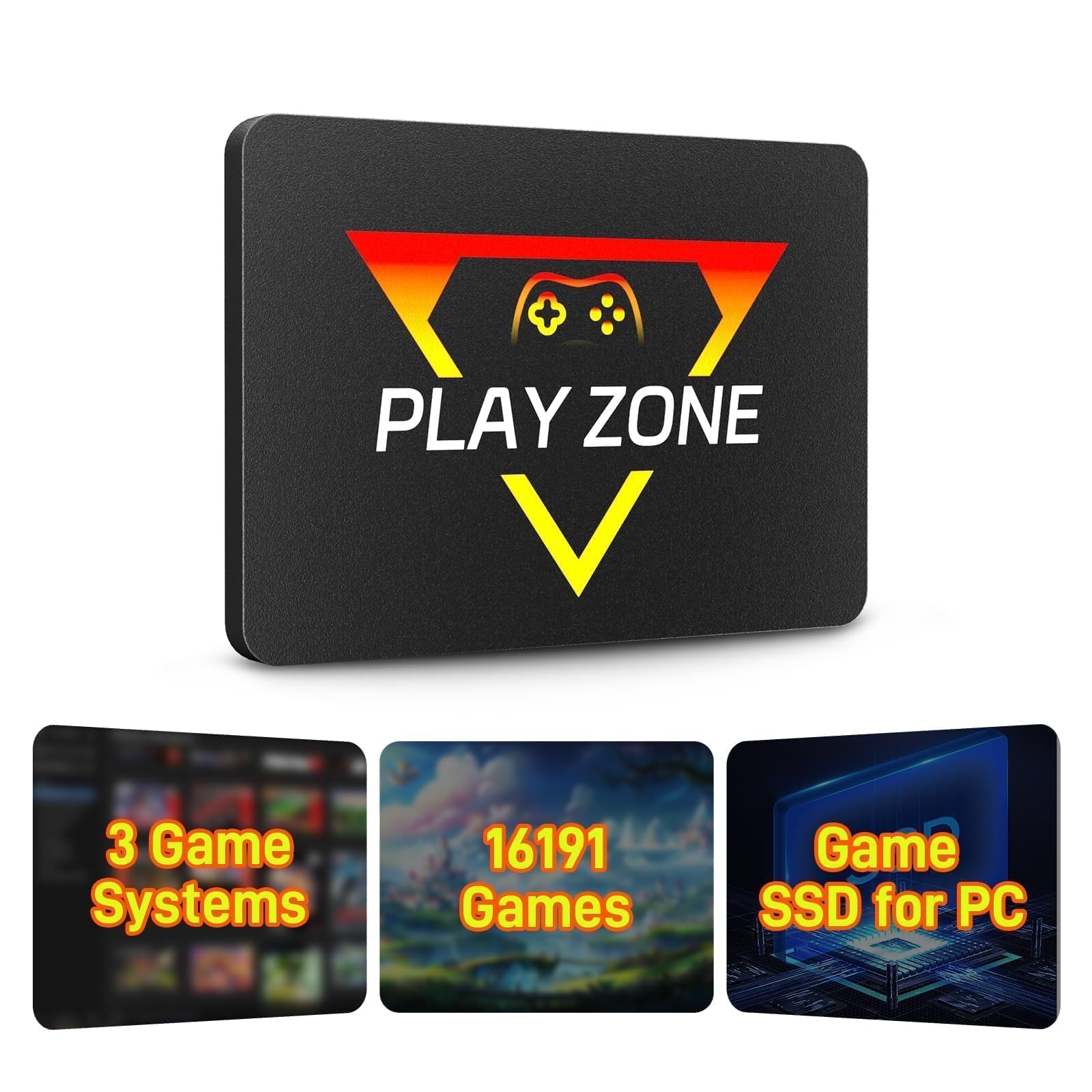 Retro Gaming Console with Built in 16191 Game, Plug and Play Video Game Console for PC, Emulator Console Compatible 80+ Game Emulator, 3 Game Systems in 1TB Game SSD, Retro Game Stick