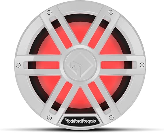 Rockford Fosgate M1D2-10 Color Optix 10" DVC 2-Ohm Multicolor LED Lighted Marine Subwoofer - White
