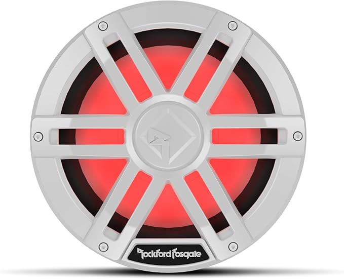 Rockford Fosgate M1D2-10 Color Optix 10" DVC 2-Ohm Multicolor LED Lighted Marine Subwoofer - White