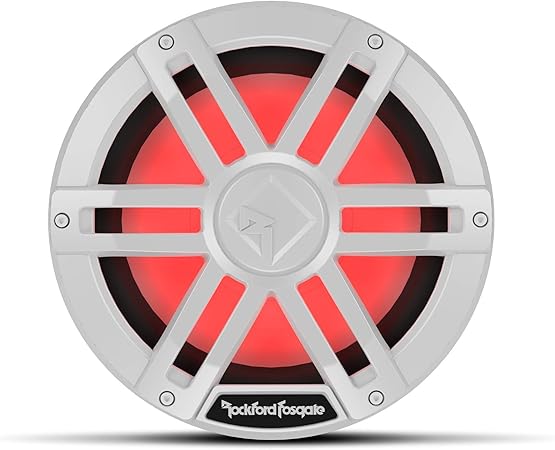 Rockford Fosgate M1D2-10 Color Optix 10" DVC 2-Ohm Multicolor LED Lighted Marine Subwoofer - White