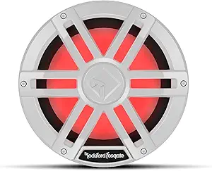 Rockford Fosgate M1D2-10 Color Optix 10" DVC 2-Ohm Multicolor LED Lighted Marine Subwoofer - White