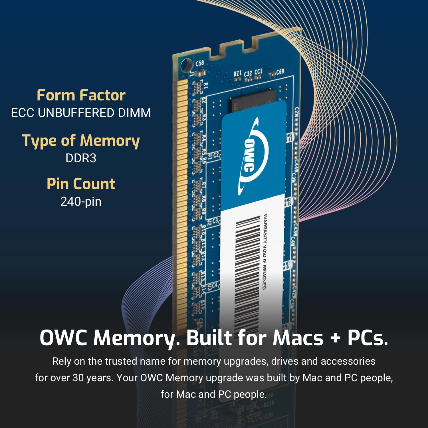 OWC 1866D3E8M32 Module de mémoire 32 Go 4 x 8 Go DDR3 1866 MHz ECC