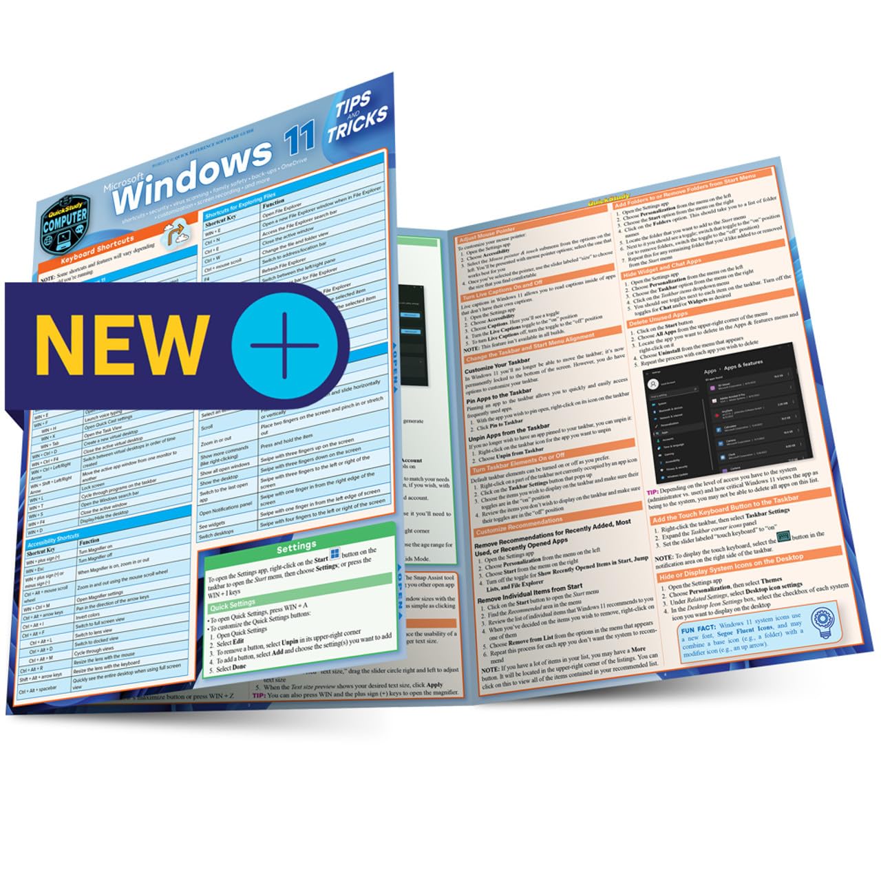 Microsoft Windows 11 Tips & Tricks: Quickstudy Laminated Computer Reference Guide