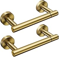 Vista 20 de Day Moon™ - Soporte de papel higiénico dorado cepillado con estante, soporte para toallitas para baño, dispensador de toallitas desechables, soporte