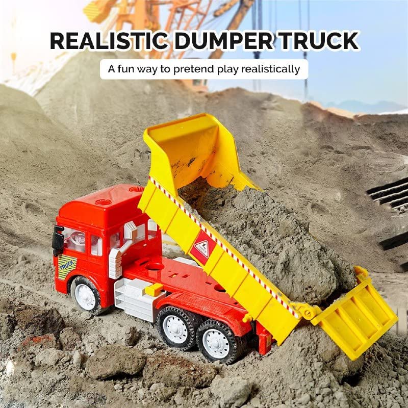 Image of Exclusive Collection Of Dumper Truck Construction Vehicles For Kids Pretend Play Toy Trucks Play Set Building Vehicles Set For Kids 3-14 Years(Dumper Truck),Multicolor
