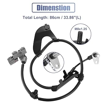 Amazon.com: X AUTOHAUX Car ABS Wheel Speed Sensor Front Left