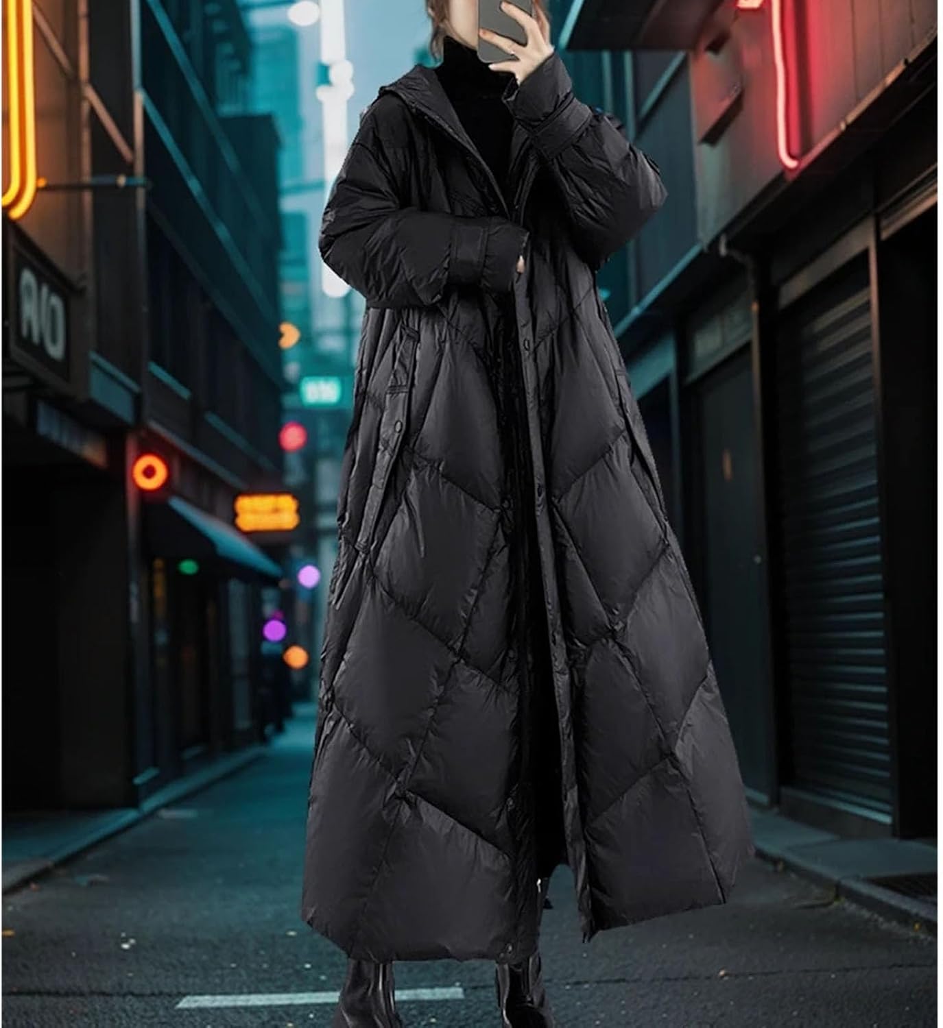 Women's Cotton Loose Fit Comfortable Coat Warm Windproof Leisure Mid-Longth Winter Outerwear
