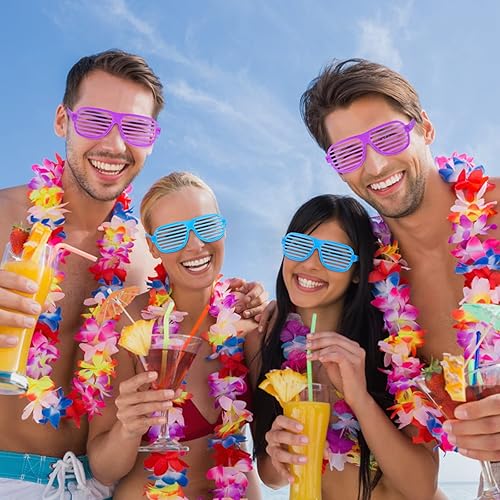 Miniatura 3 de Hxezoc Paquete de 15 lentes de persiana de los años 80 y 90, regalos de fiesta, gafas de plástico para niños y adultos, gafas de sol de neón,
