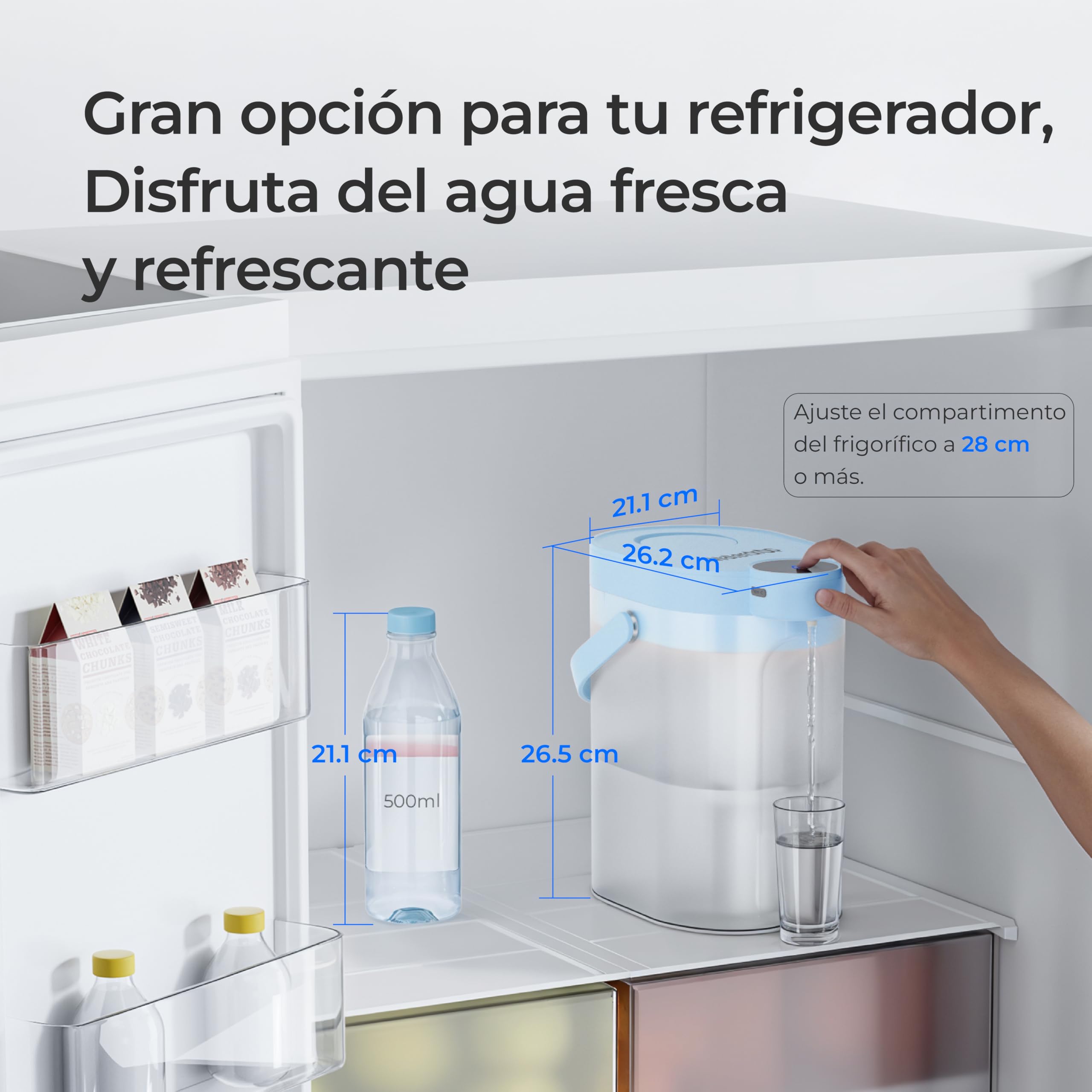 Waterdrop Instant Jarra Filtradora de Agua (4L), WD-ED06B Jarra Eléctrica con Filtro de Agua, Dispensador Filtro de Agua, Reducir 20+ Sustancias, Preserva Minerales (Filtro: WD-EWFS) — view 9