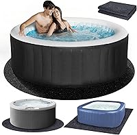 Vista 8 de Almohadilla inflable para bañera de hidromasaje de 90 x 90 pulgadas, para exteriores/interiores, respaldo antideslizante impermeable, protector