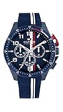 Men's Chronograph Watch - Racing-Inspired, Sporty Design - Silicone Strap - 5 ATM Water Resistance - Bold and Stylish Timepiece - Gift for Him - 46mm