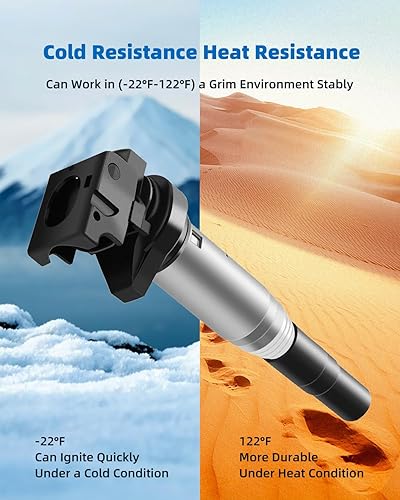 Miniatura 4 de ECCPP UF667 6 bobinas de encendido con 6 bujías de iridio 128I 323I 325I 525I 650I M5 M6 X3 X5 X6 Z4 2.5L 3.0L 4.4L 12137550012 UF667